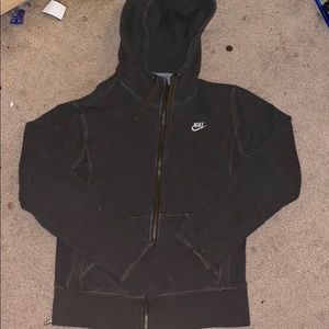 Gray Nike Zip Up Hoodie size medium